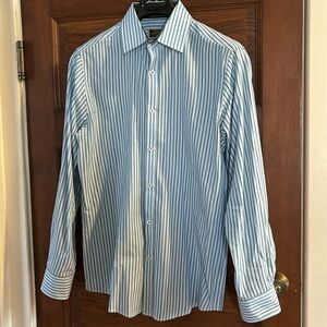 James Tattersall Striped Dress Shirt